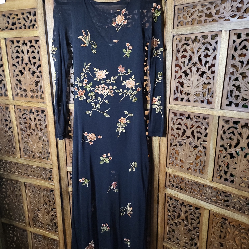 Vivienne Tam Pink and Black Size 3 VINTAGE Gown